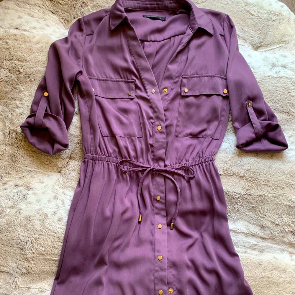 Purple and gold Dynamite (S) blouse dress